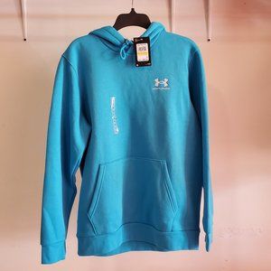 NWT Under Armour Men's Fleece Hoodie Sweatshirt Pockets Blue Size M QQ23